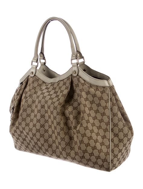 gucci tote gg|gucci canvas large tote.